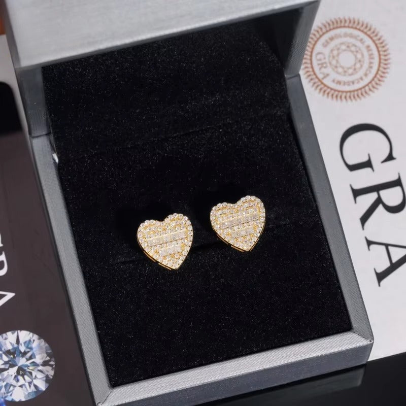 ICERIME Romantic heart-shaped earrings