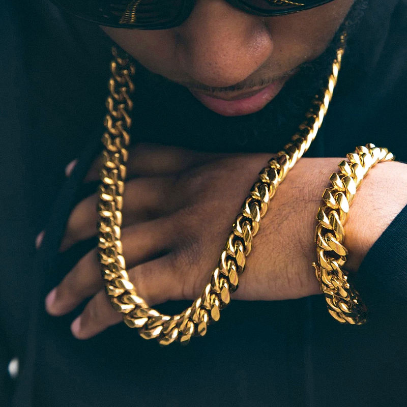 6-16mm 14K Cuban chain