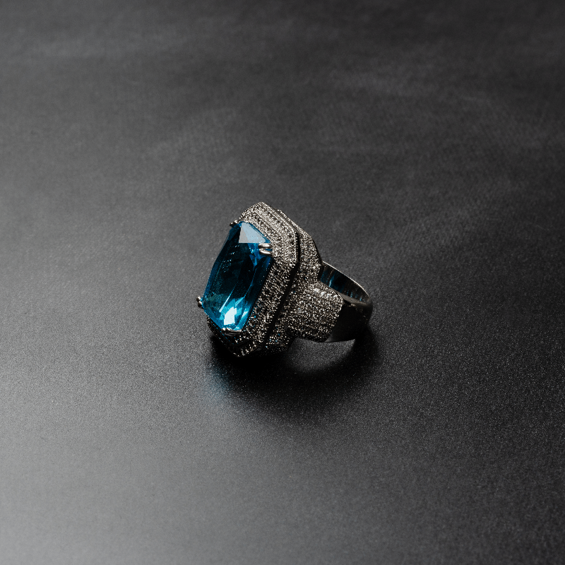 Iced Out Ruby Ring