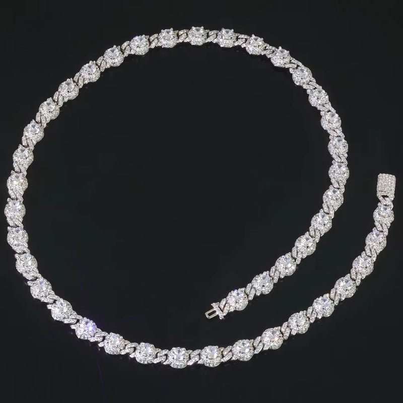 7.5mm ice crystal zircon chain