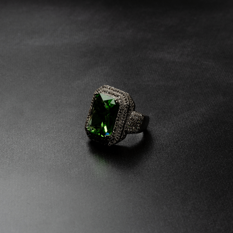 Iced Out Ruby Ring