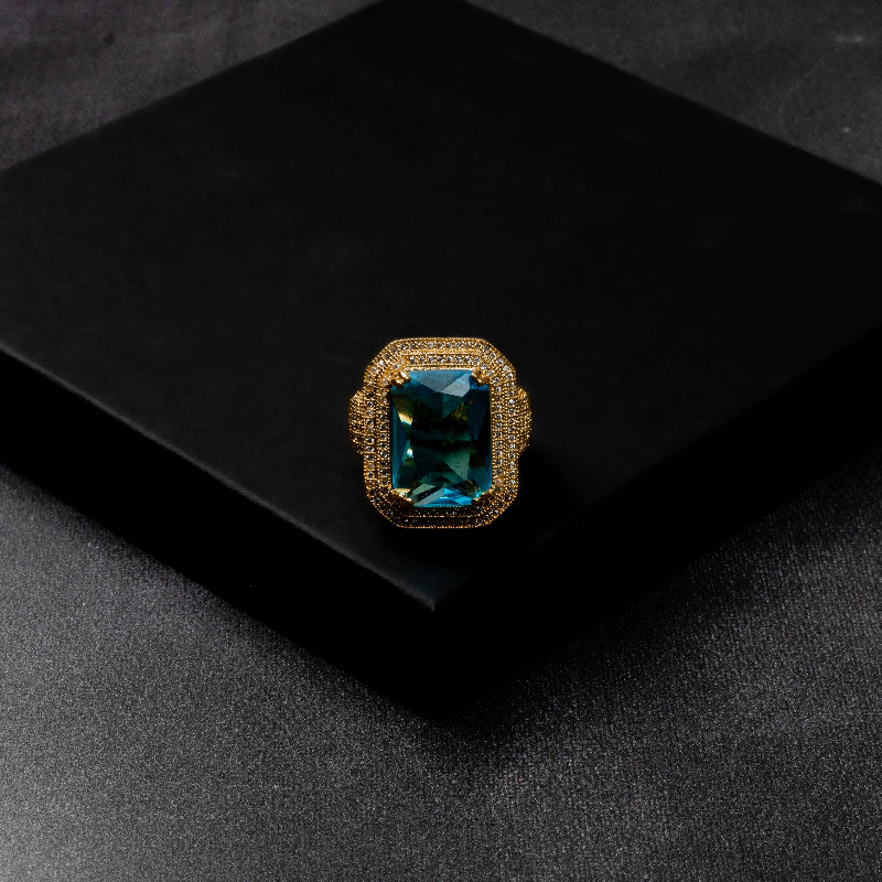 Iced Out Ruby Ring