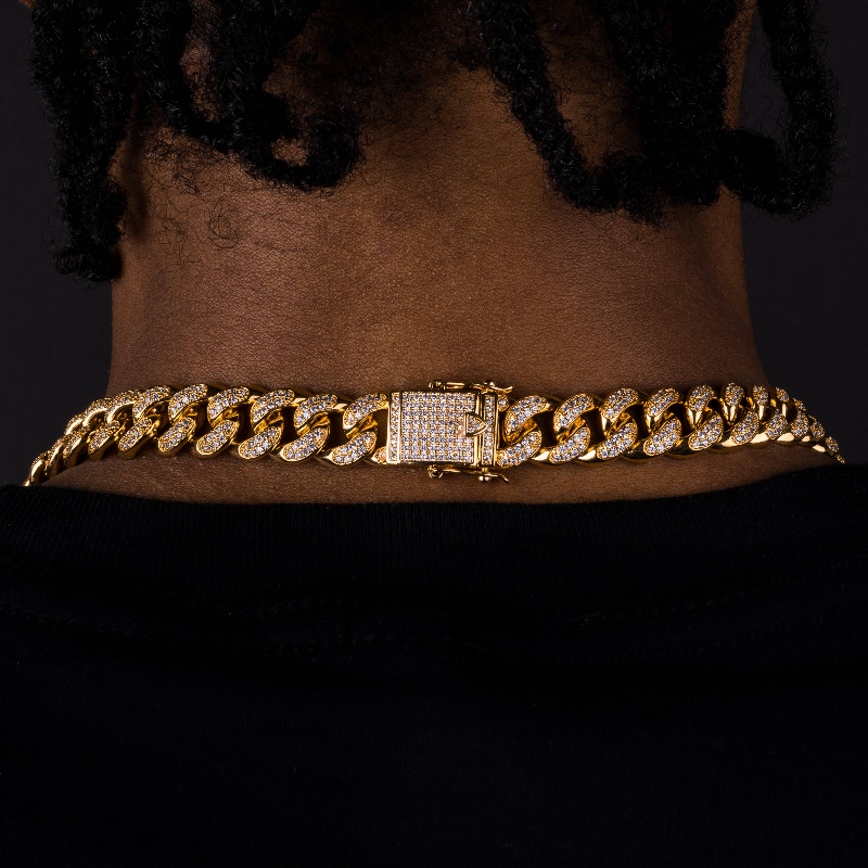12mm Iced Cuban Chain