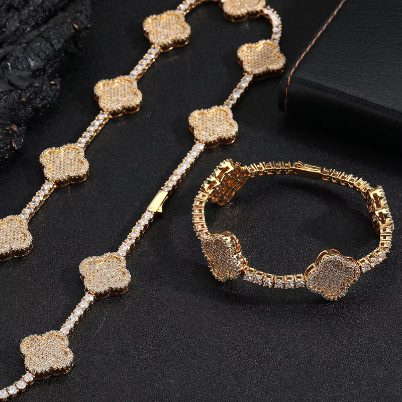18k gold plated 3.5mm tennis necklace