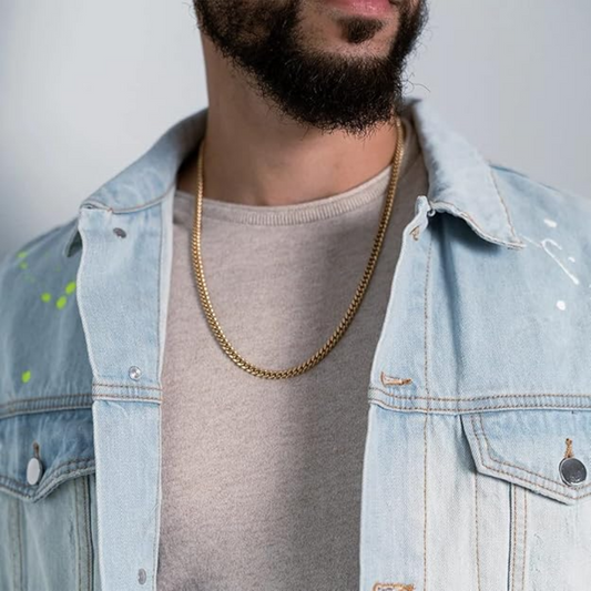 6-10mm 18K Gold Cuban Necklace