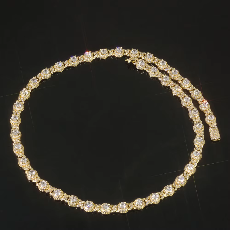 7.5mm ice crystal zircon chain