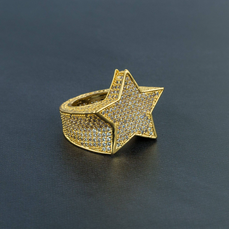 Fully Iced Star Ring