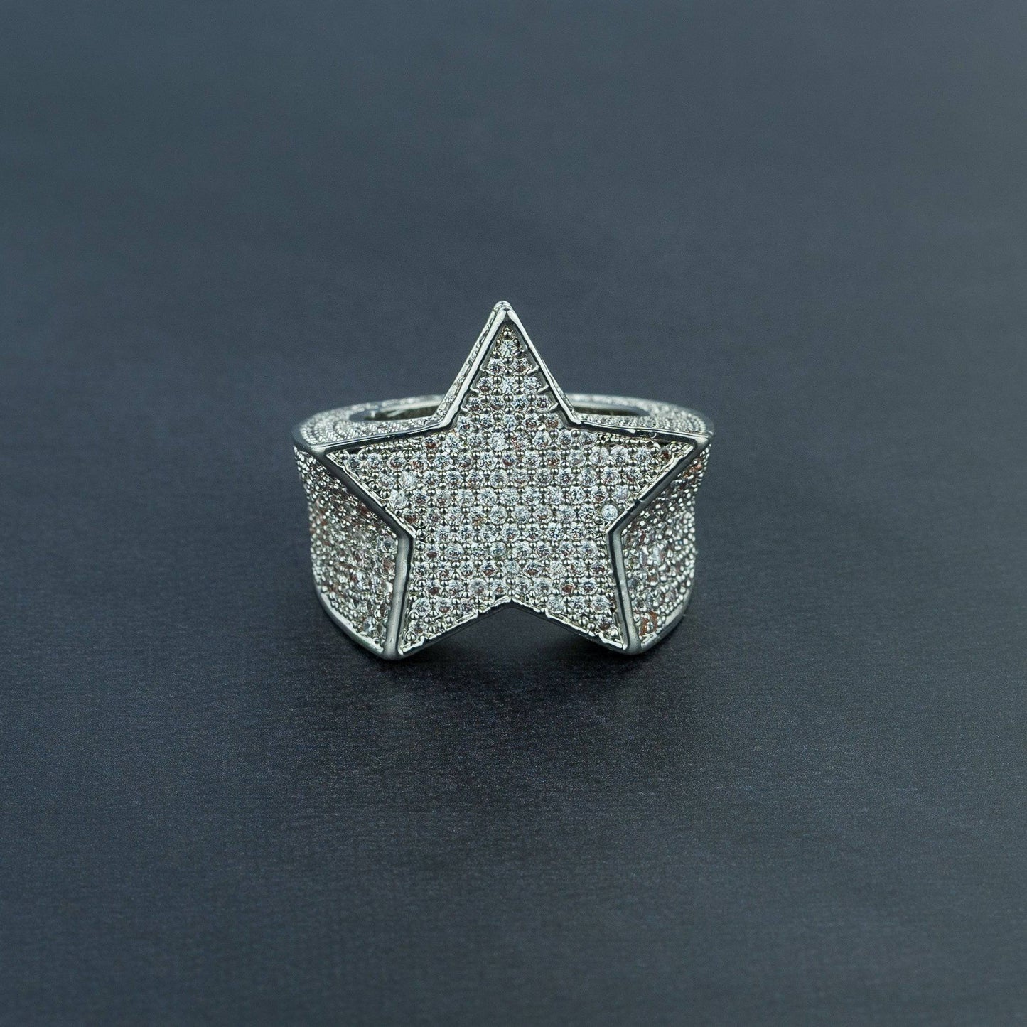 Fully Iced Star Ring