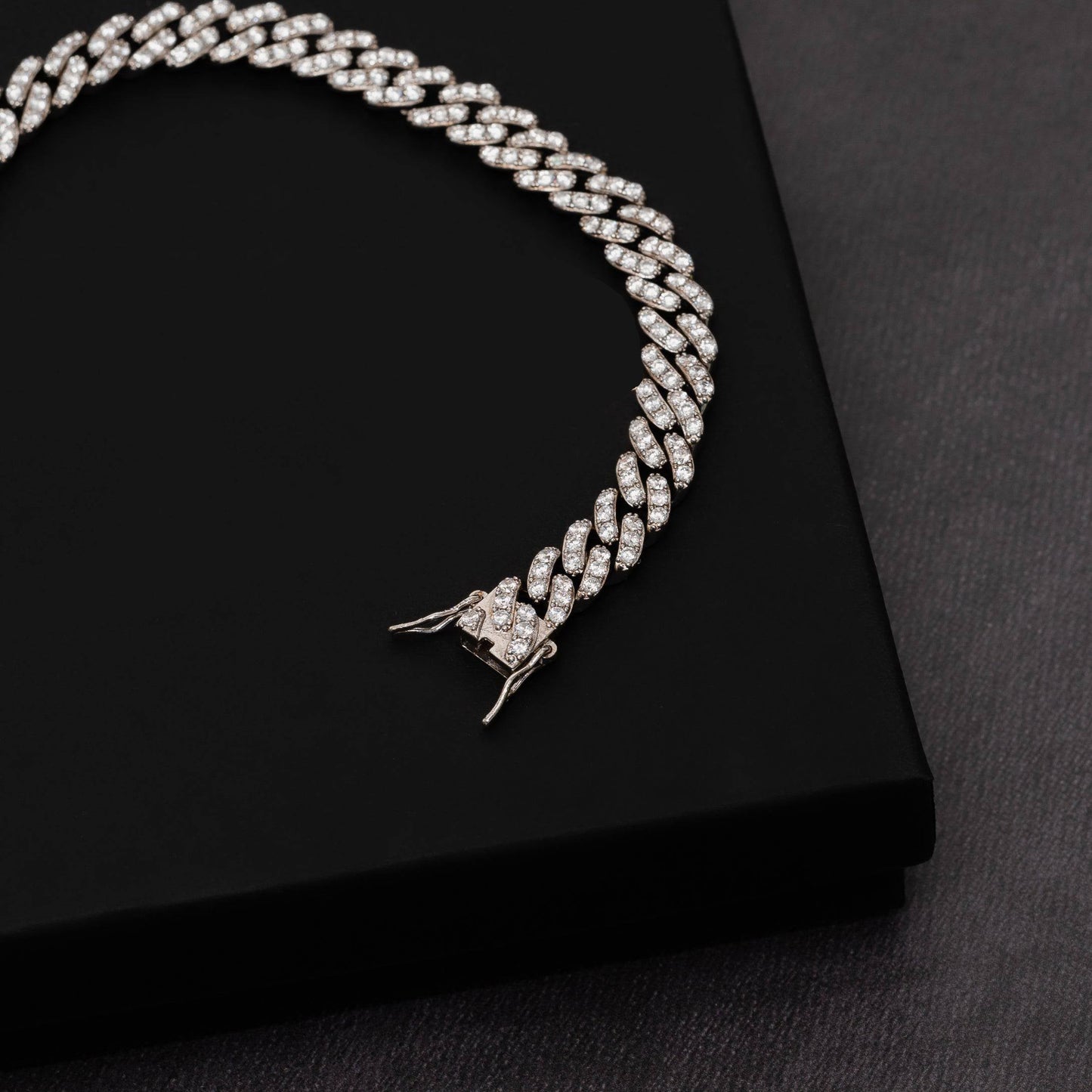 ICERIME 9mm Rose Gold Prong Bracelet