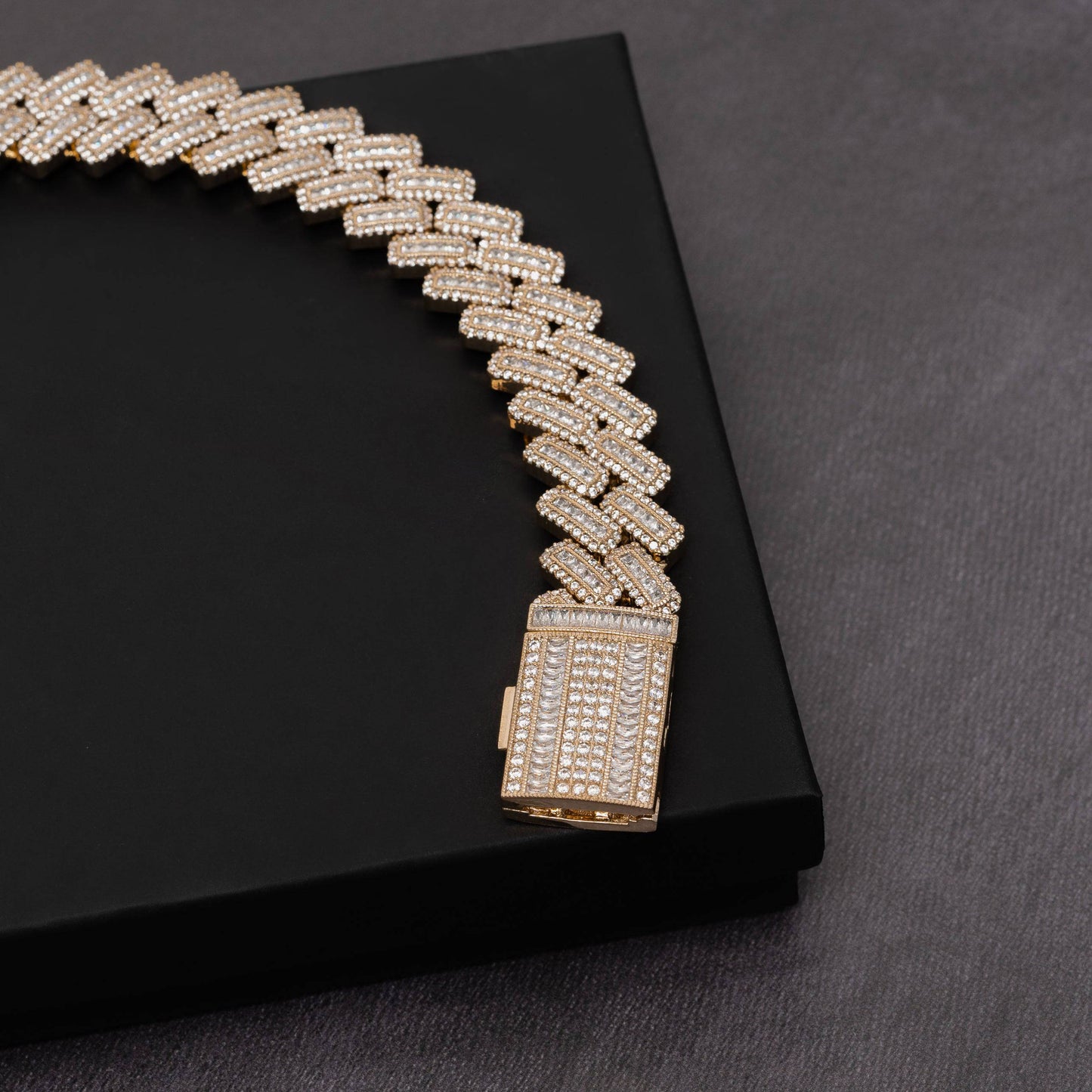 20mm Baguette Cuban Bracelet