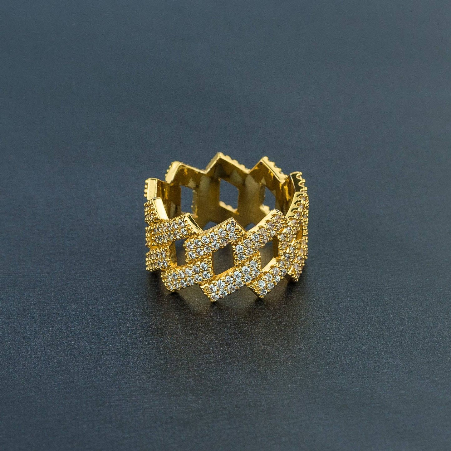 Iced Prong Ring