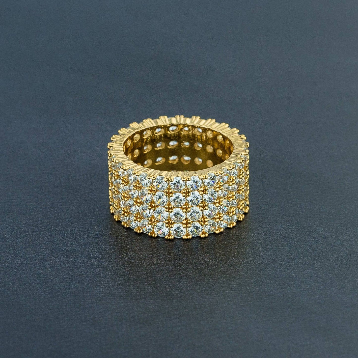 Four Row Solitaire Ring