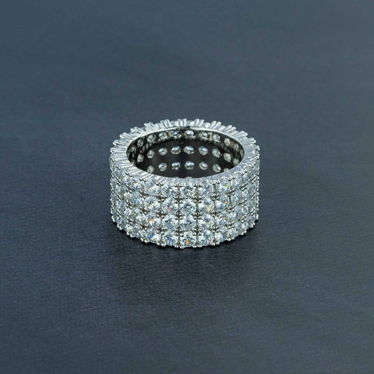 Four Row Solitaire Ring