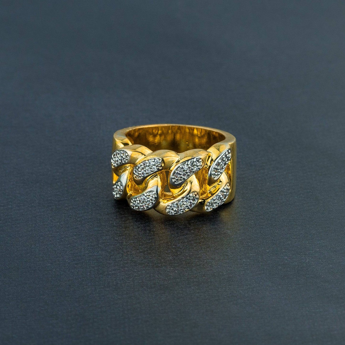 Cuban Iced Gold Ring