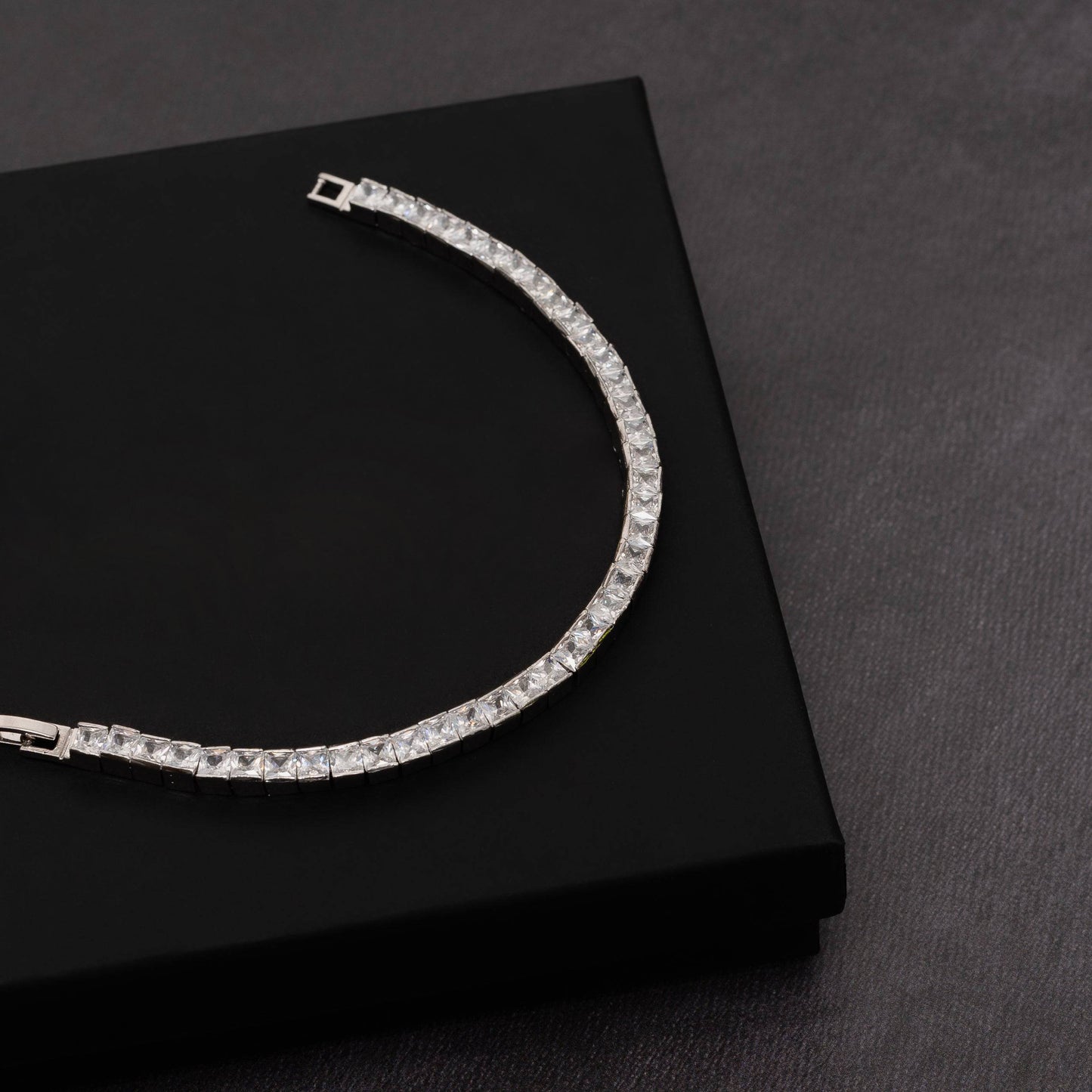 5mm Square Cut Tennis Bracelet