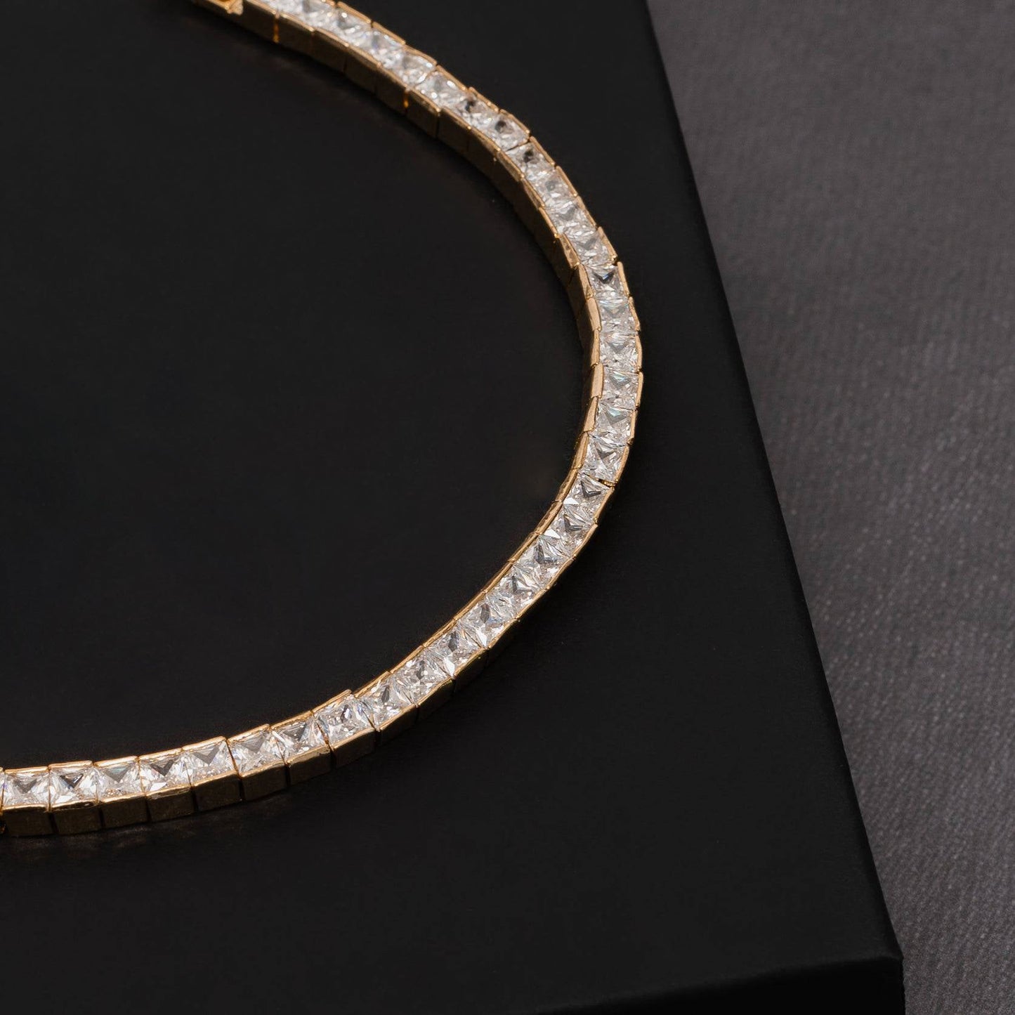 ICERIME 5mm Square Cut Tennis Bracelet