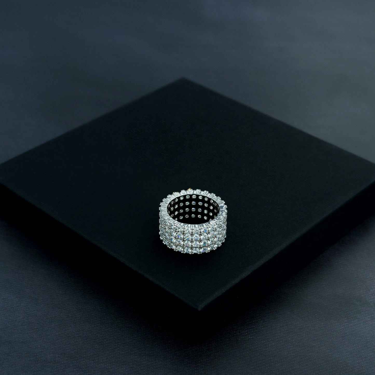 Four Row Solitaire Ring