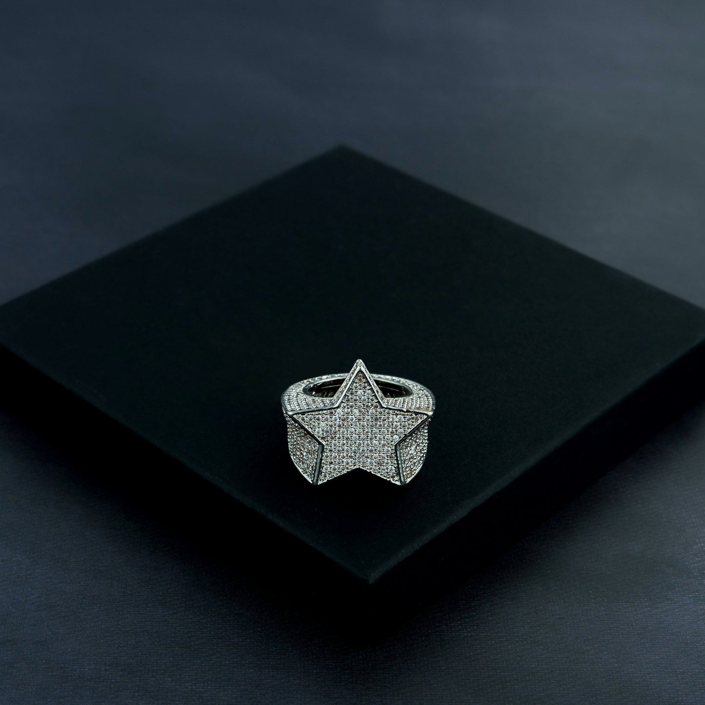 Fully Iced Star Ring