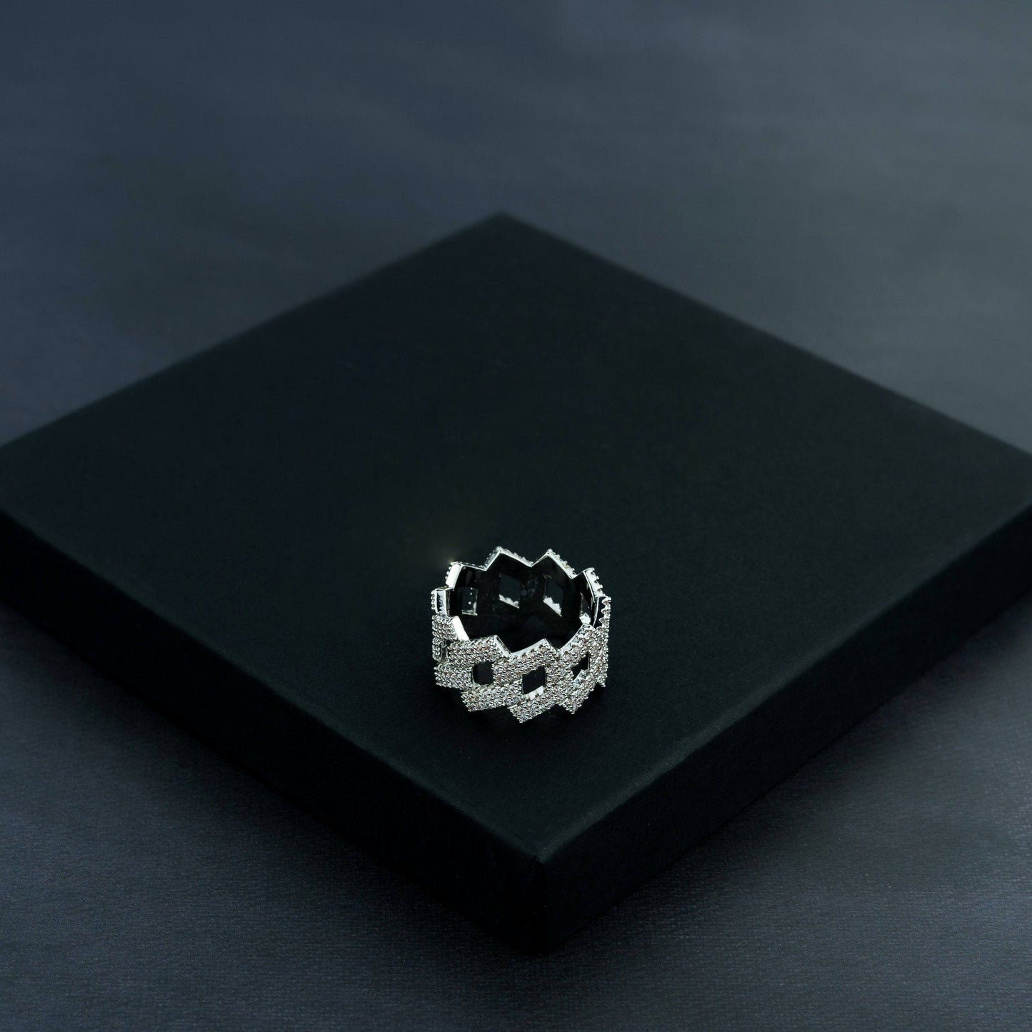 Iced Prong Ring