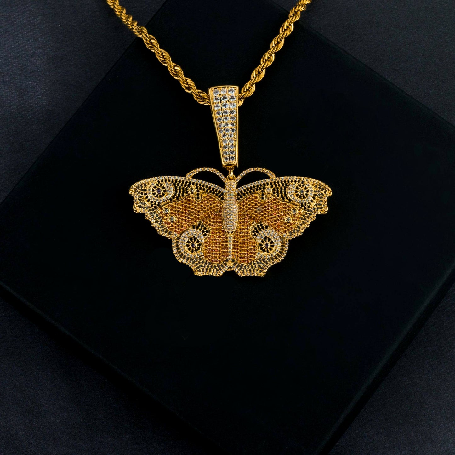 Iced Butterfly Pendant