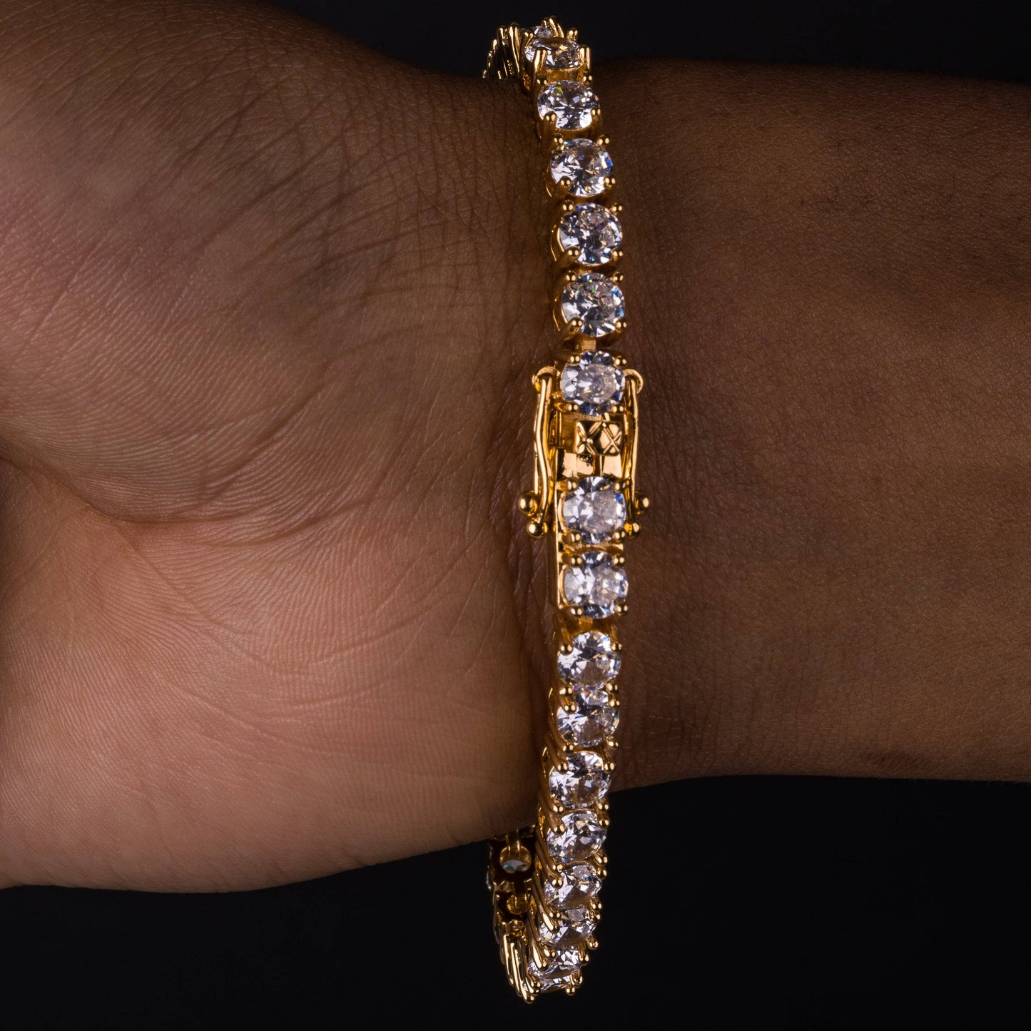 ICERIME 5mm Round Cut Tennis Bracelet