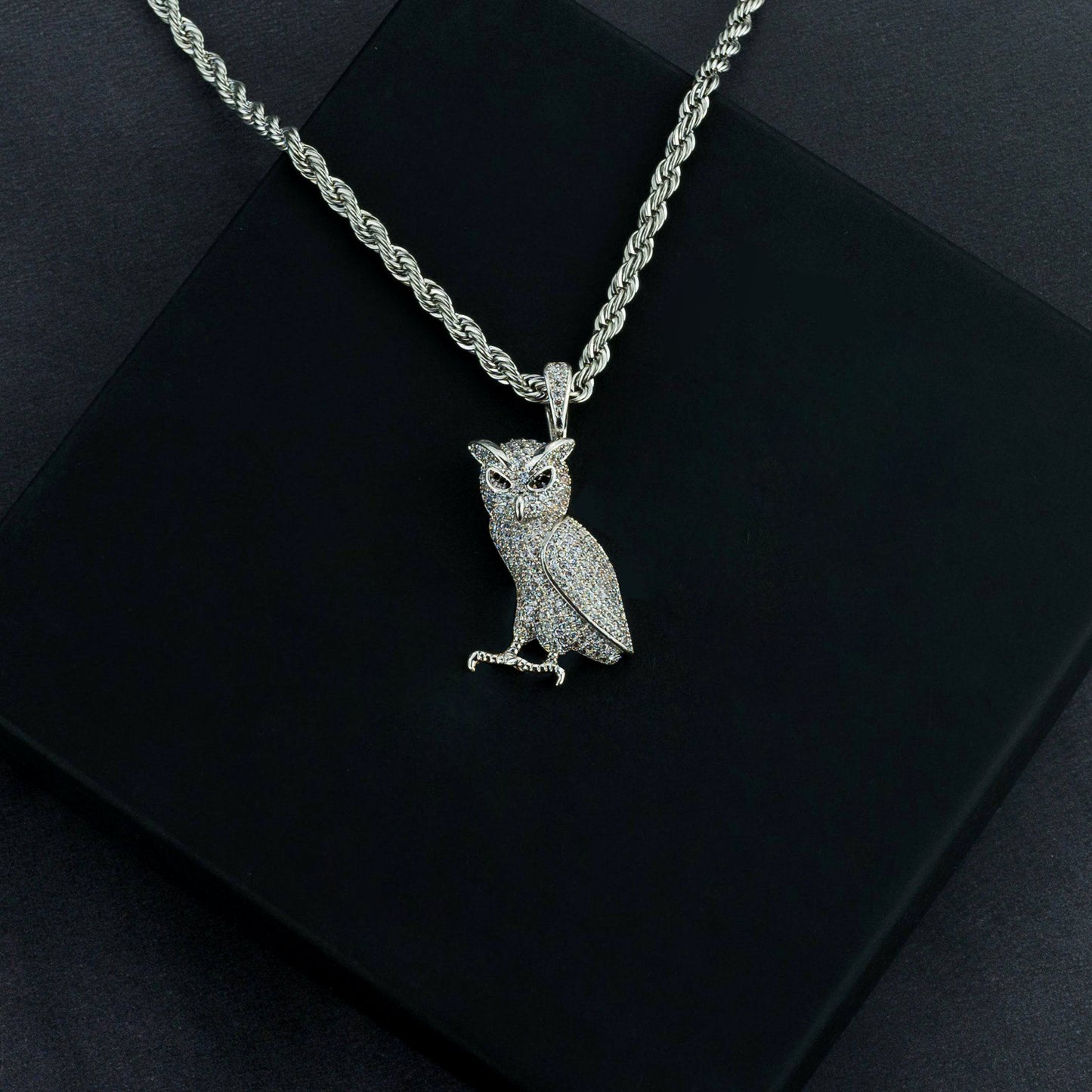 Iced Owl Pendant