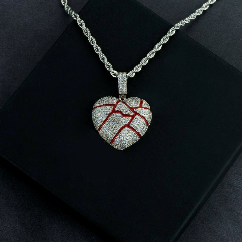 Iced Bloody Heart Pendant