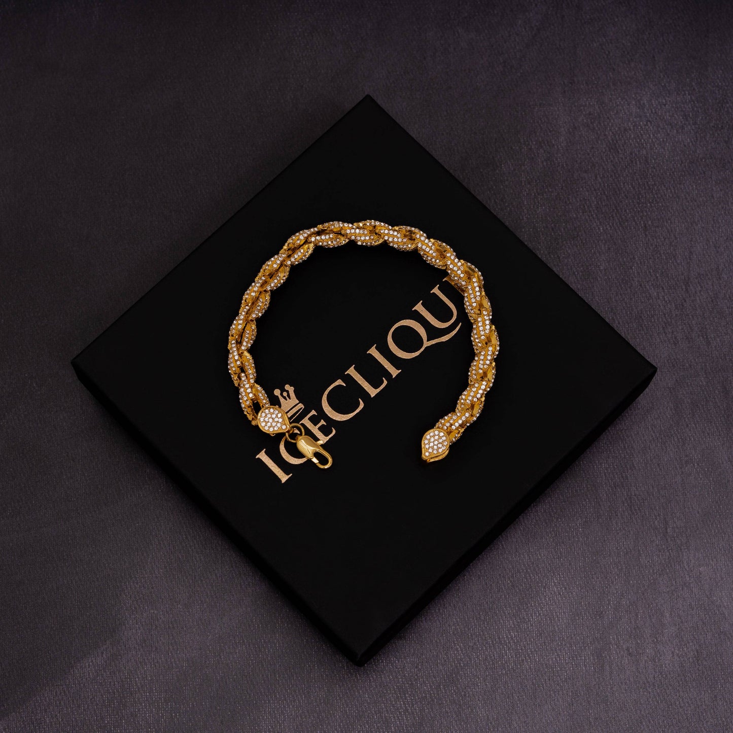 9mm Iced Rope Bracelet