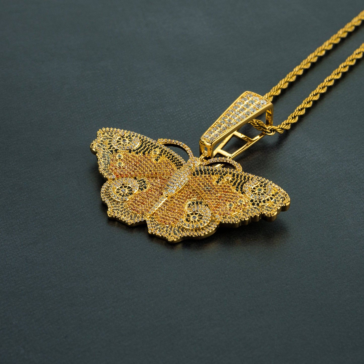 Iced Butterfly Pendant