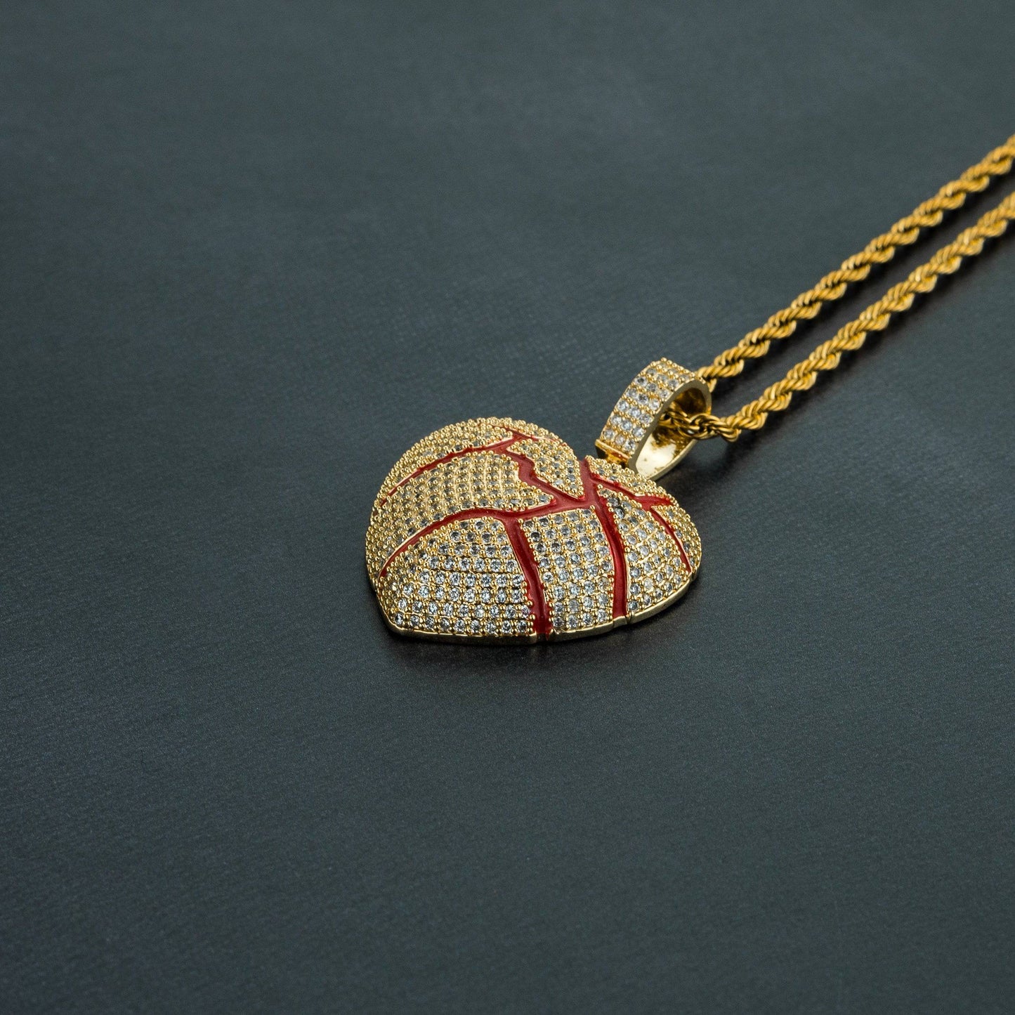 Iced Bloody Heart Pendant