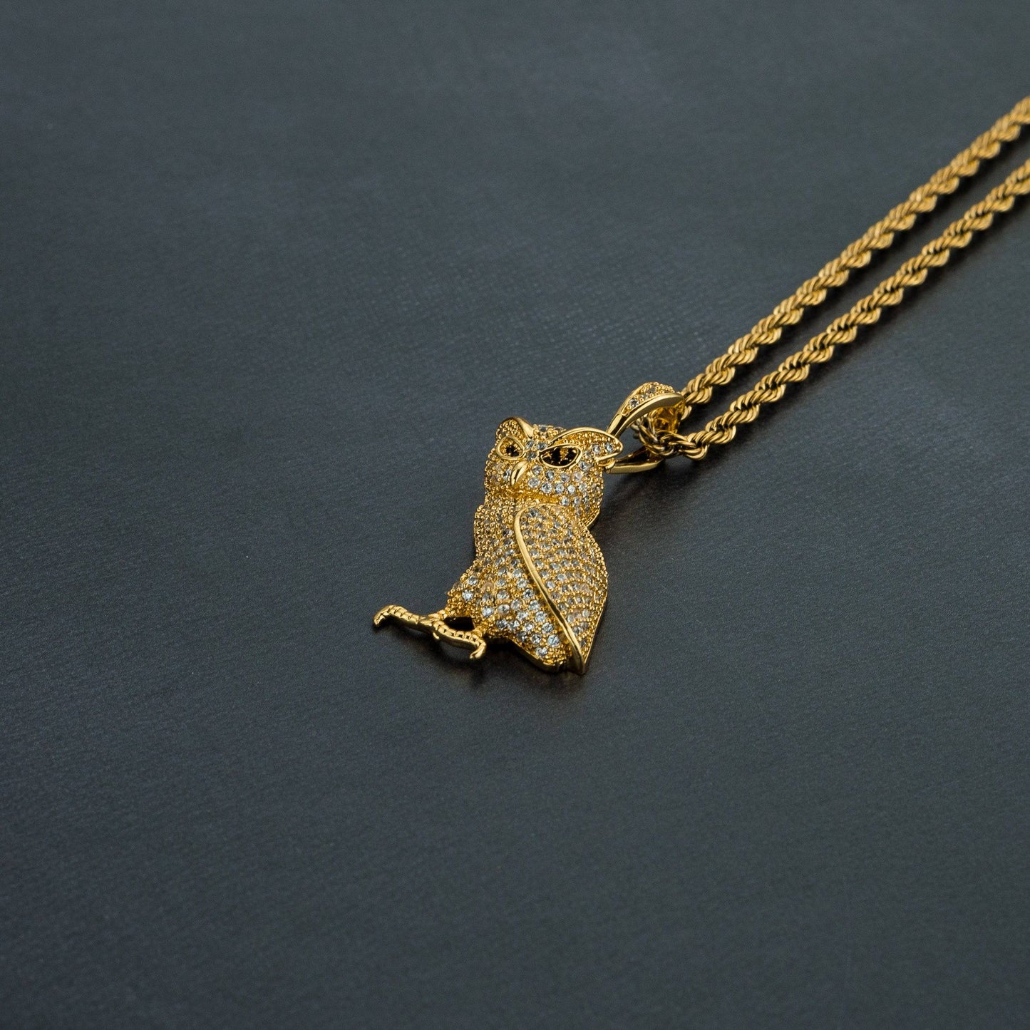 Iced Owl Pendant