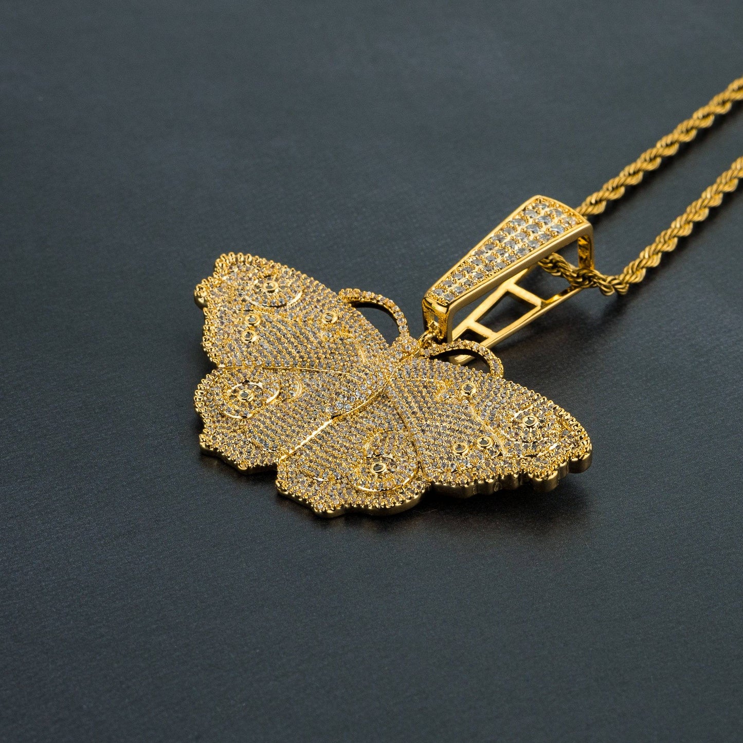 Iced Butterfly Pendant