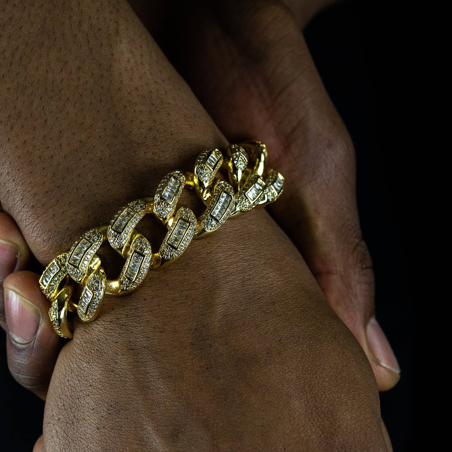 22mm Baguette Cuban Bracelet