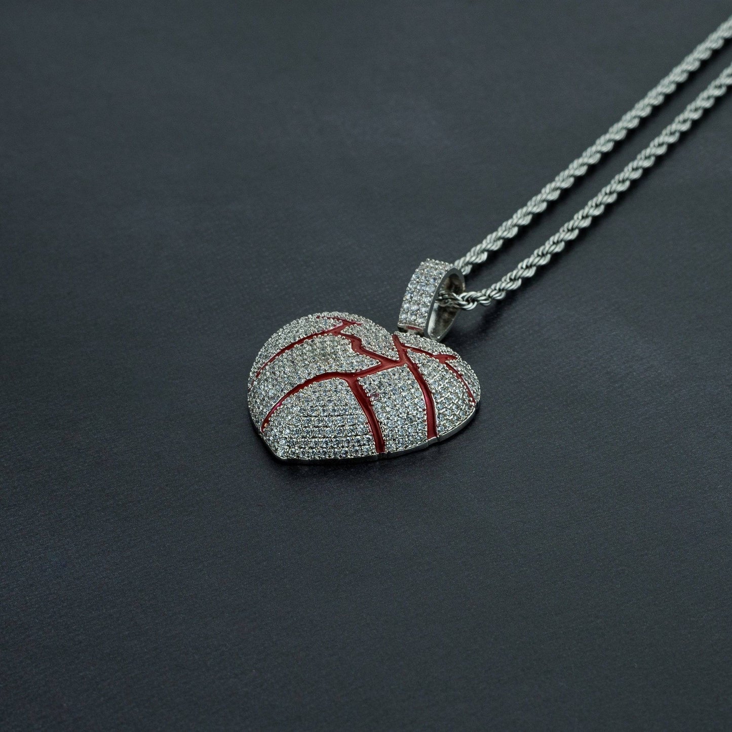 Iced Bloody Heart Pendant