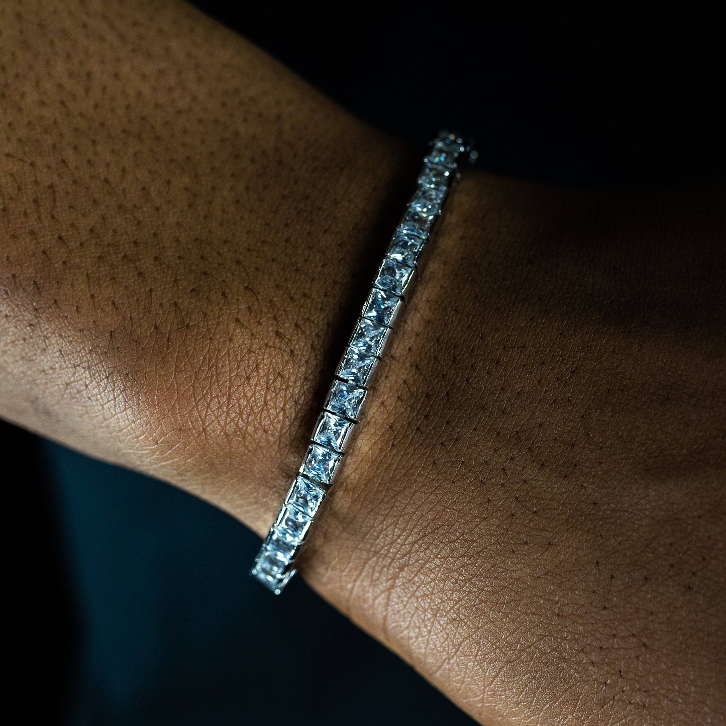 5mm Square Cut Tennis Bracelet