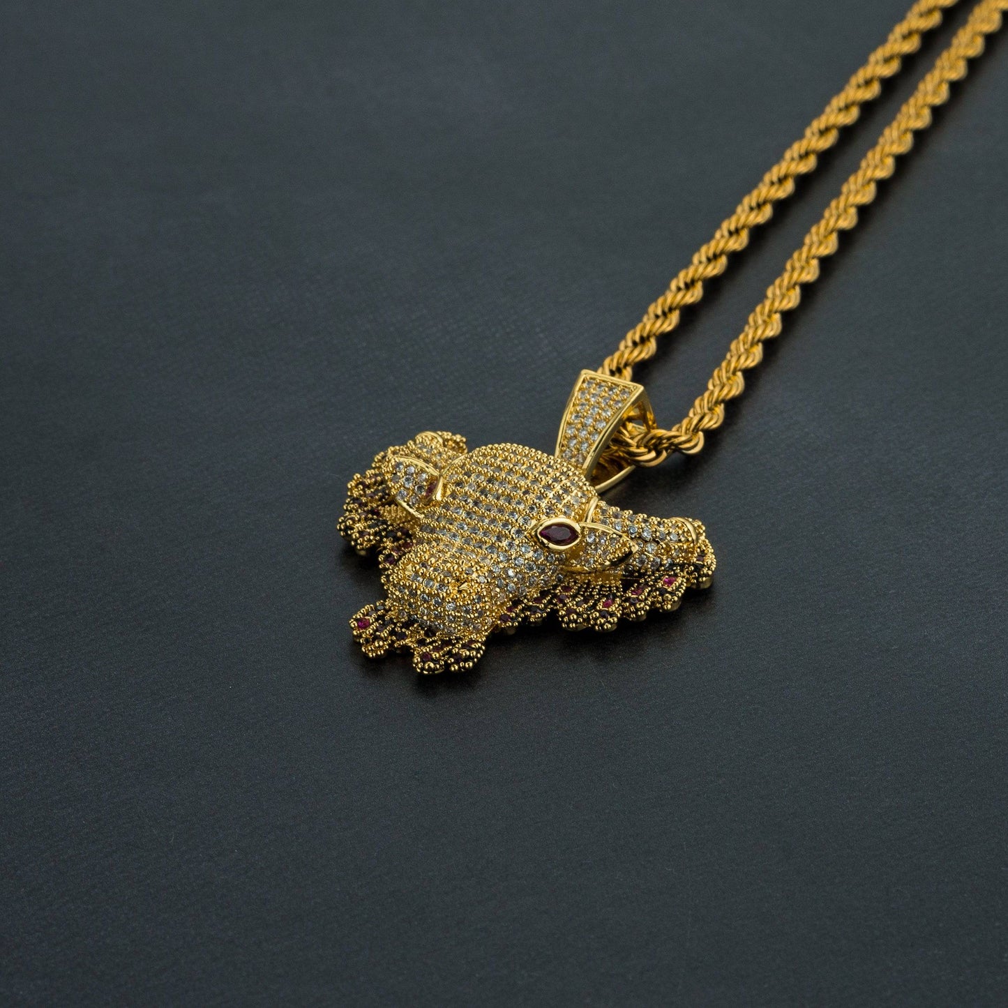 Iced Dripping Cow Pendant