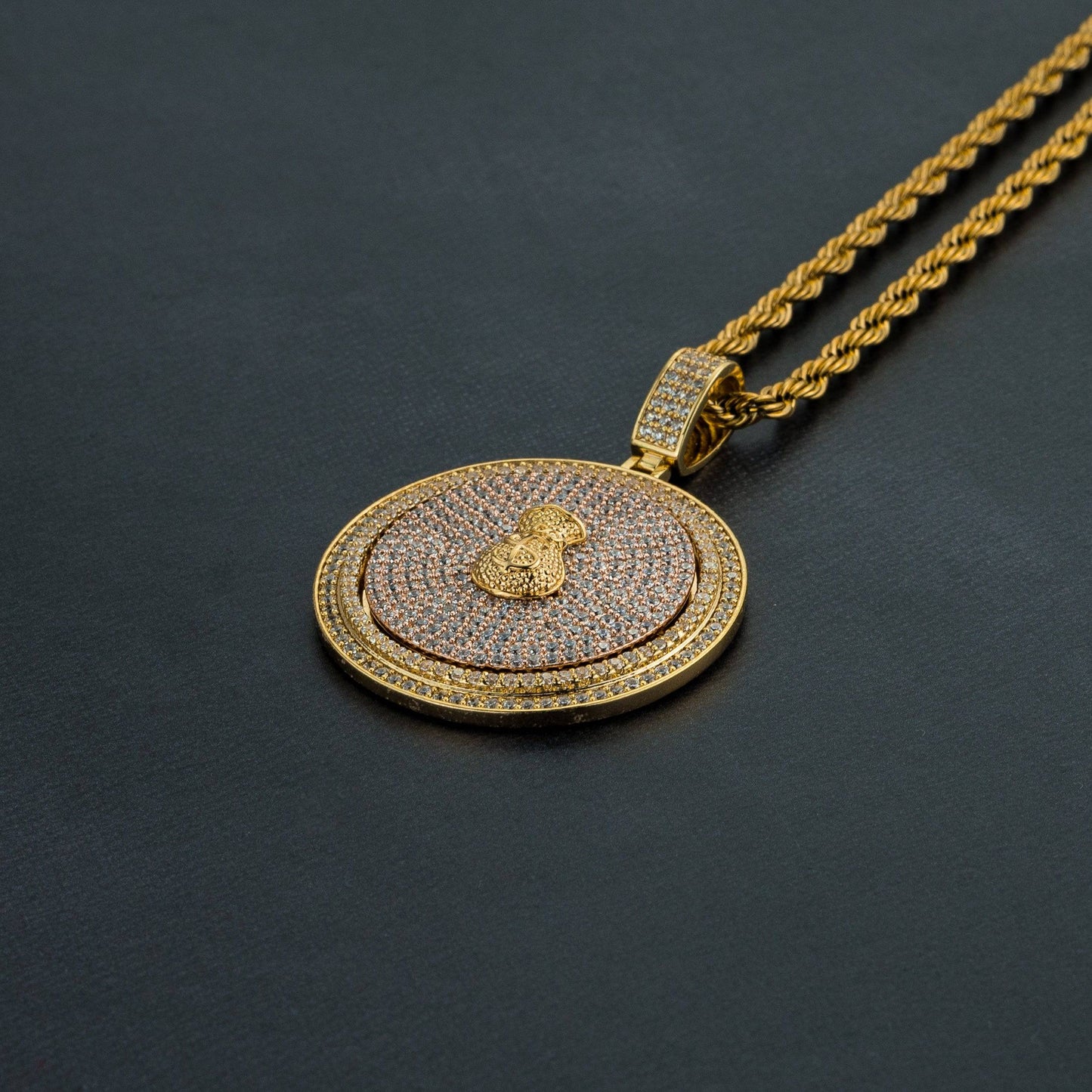 Spinning Money Bag Pendant