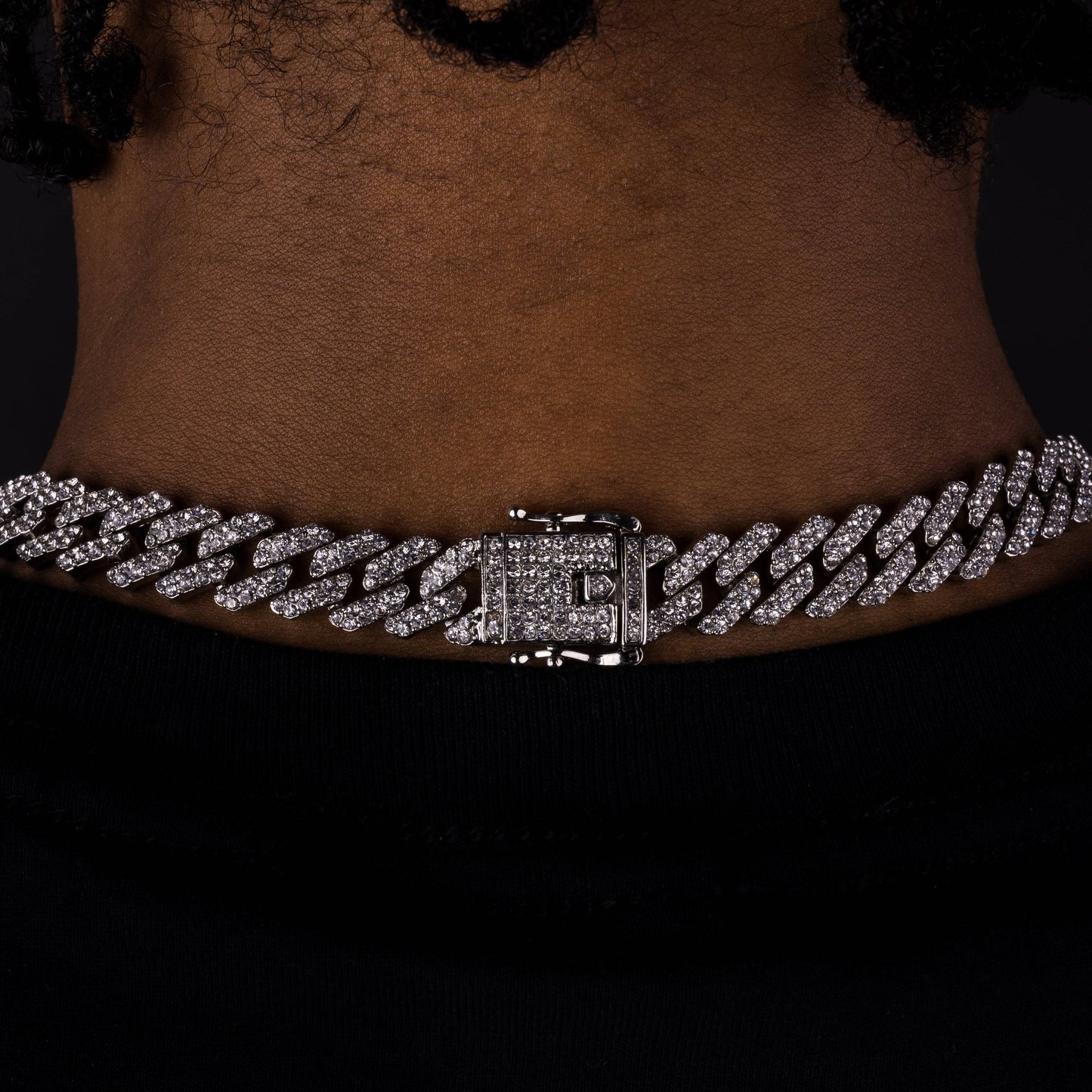 12mm Iced Prong Cuban Chain