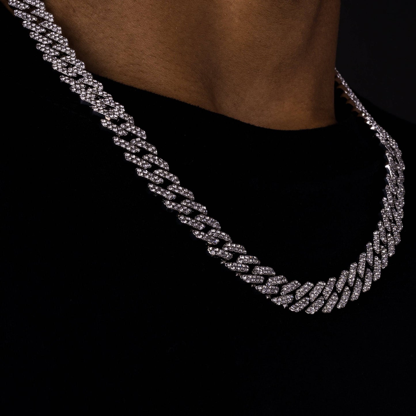 12mm Iced Prong Cuban Chain