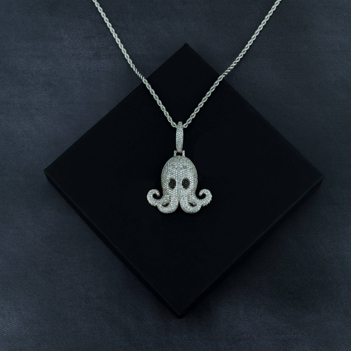 Iced Octopus Pendant w/ a Free Rope Chain