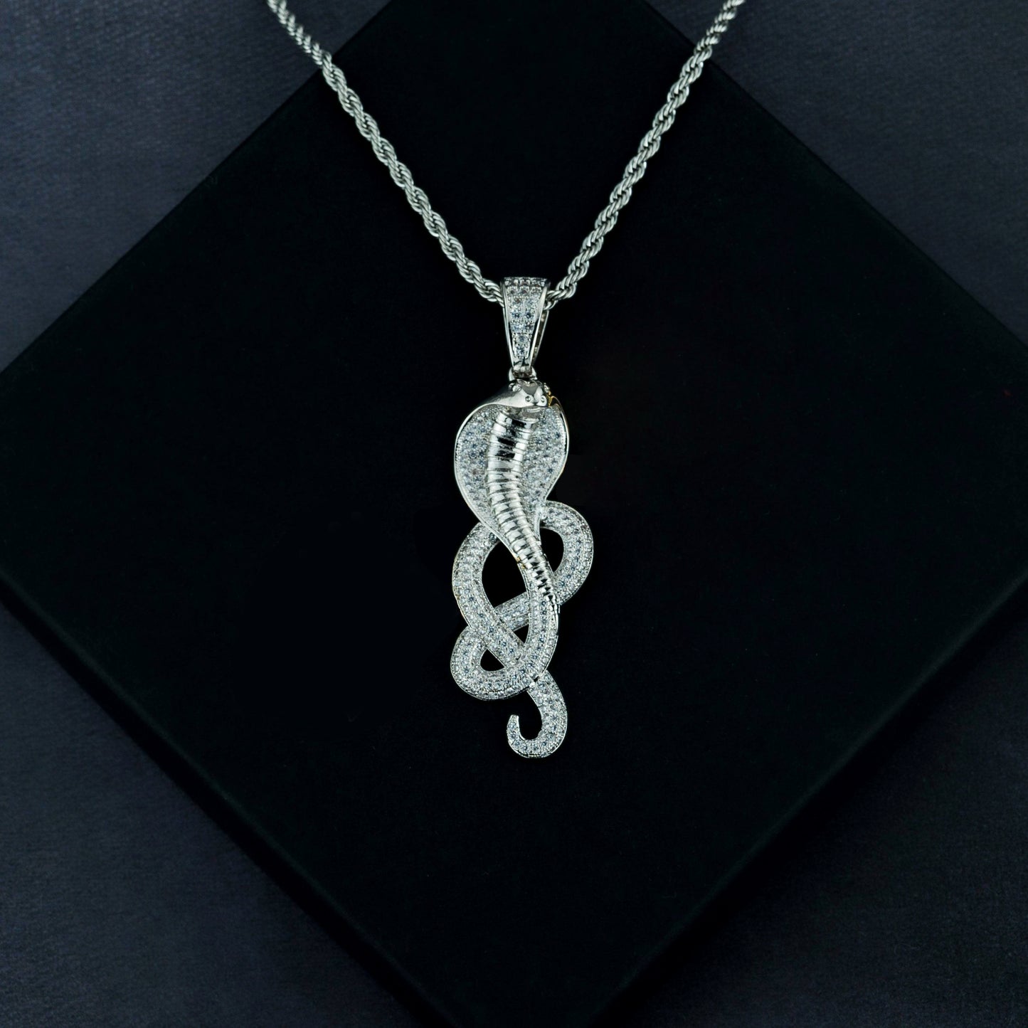Iced Cobra Pendant