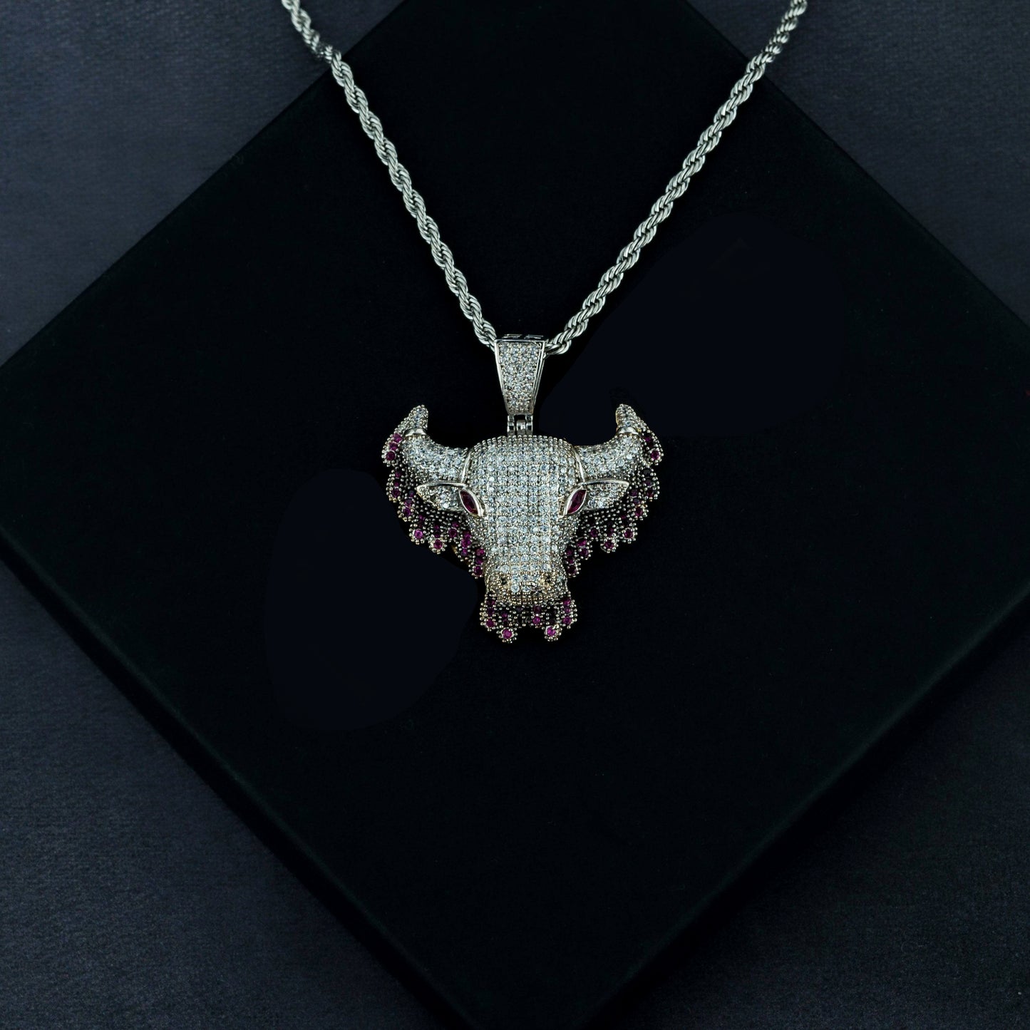 Iced Dripping Cow Pendant