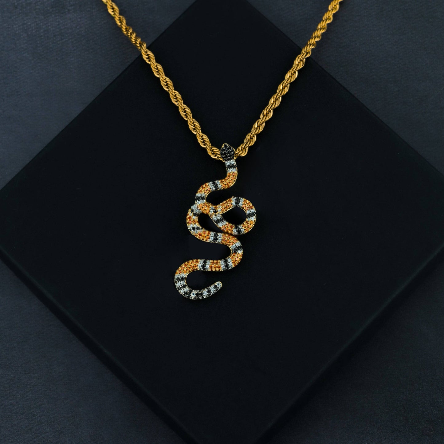 Iced Coral Snake Pendant