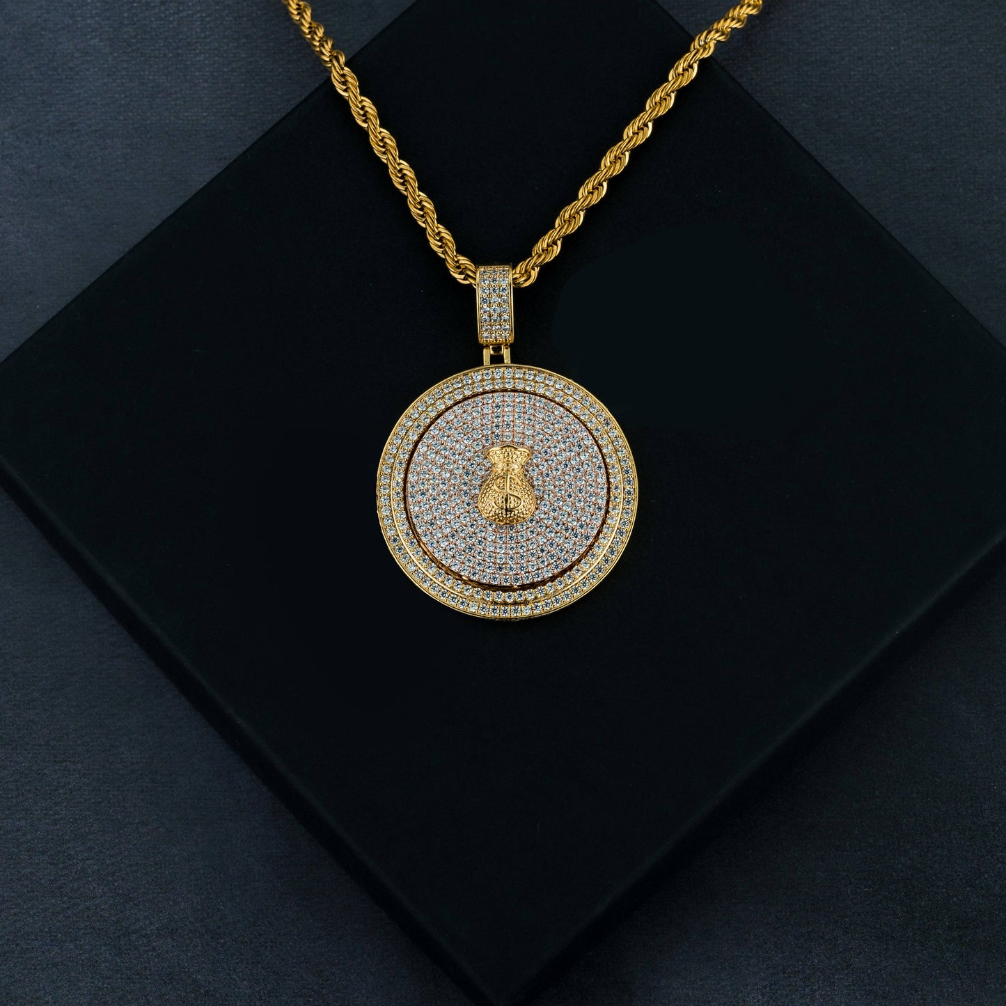 Spinning Money Bag Pendant