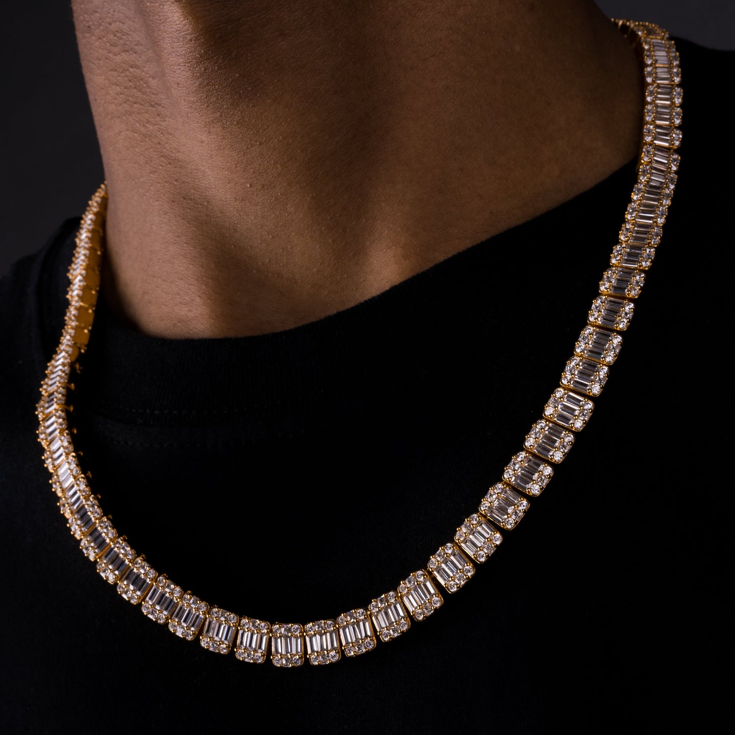 9mm Square Baguette Chain