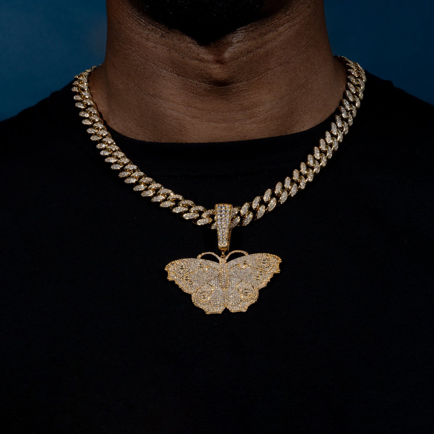 Iced Butterfly Pendant