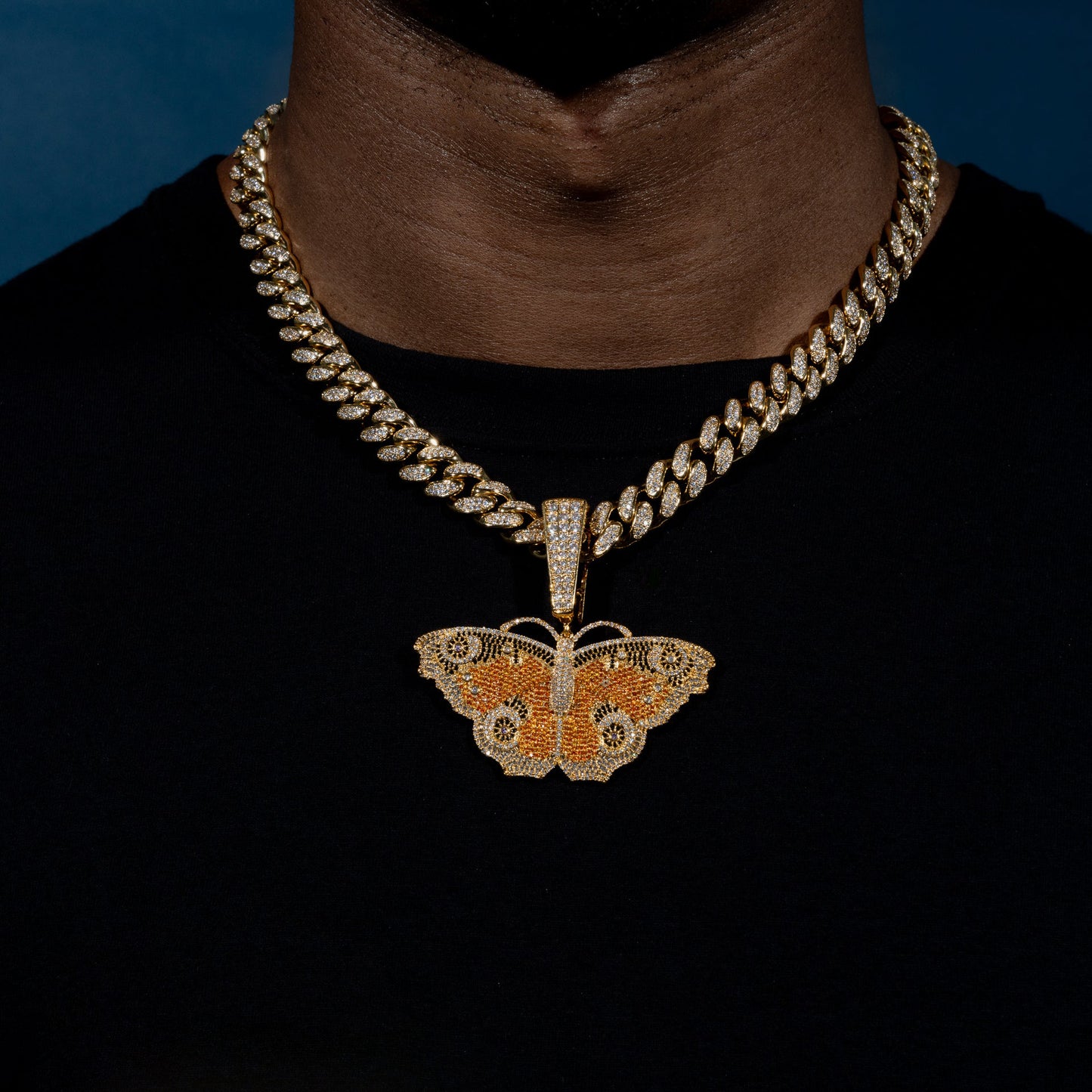 Iced Butterfly Pendant