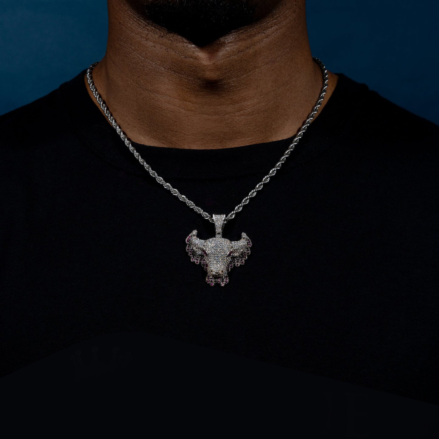Iced Dripping Cow Pendant
