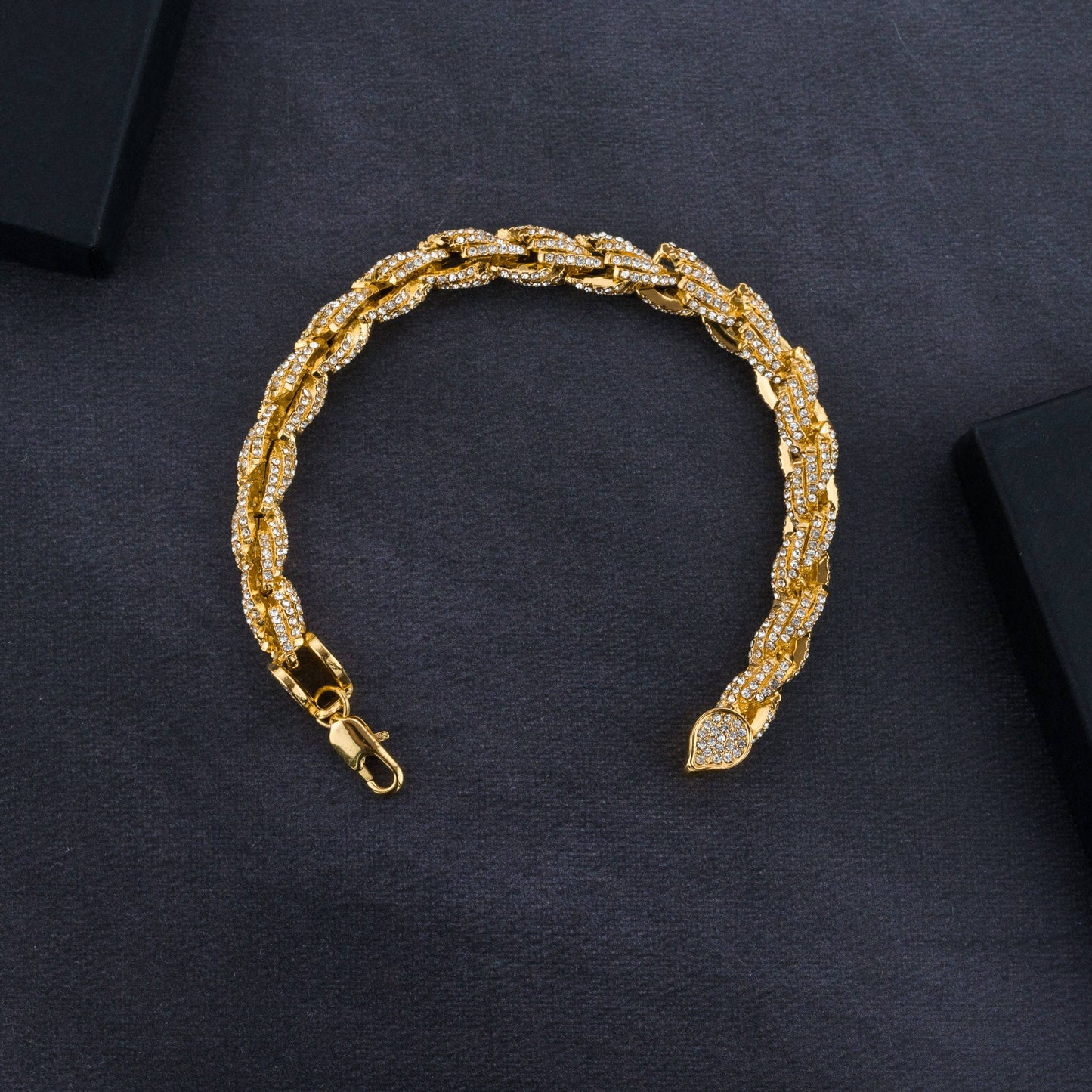 9mm Iced Rope Bracelet & Chain Bundle