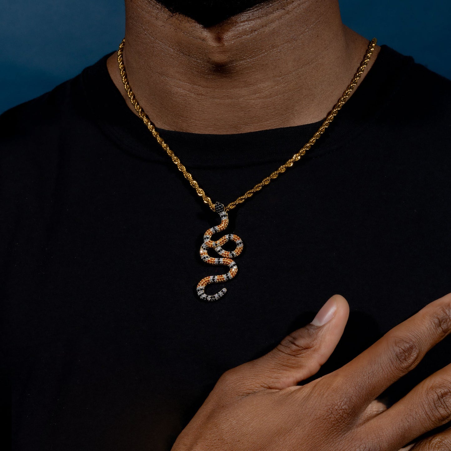 Iced Coral Snake Pendant